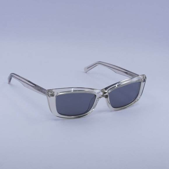 Saint Laurent SL658 003 Sunglasses Transparent Cat Eye Frame, Silver Lenses - Picture 1 of 13